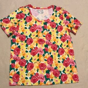 White Stag floral tee, XL